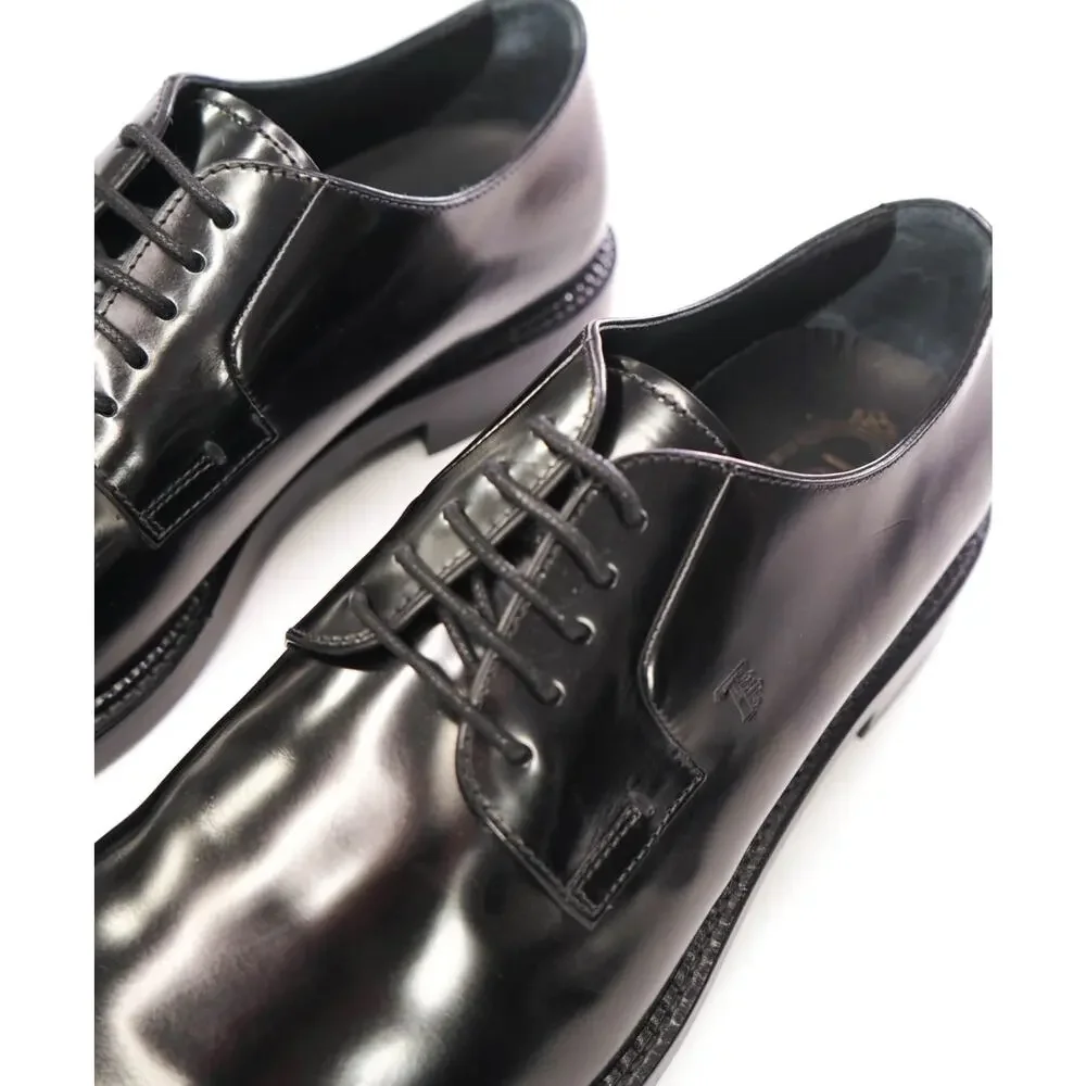 $925 TOD'S - Black Leather Derby - US 11.5 (10.5UK)